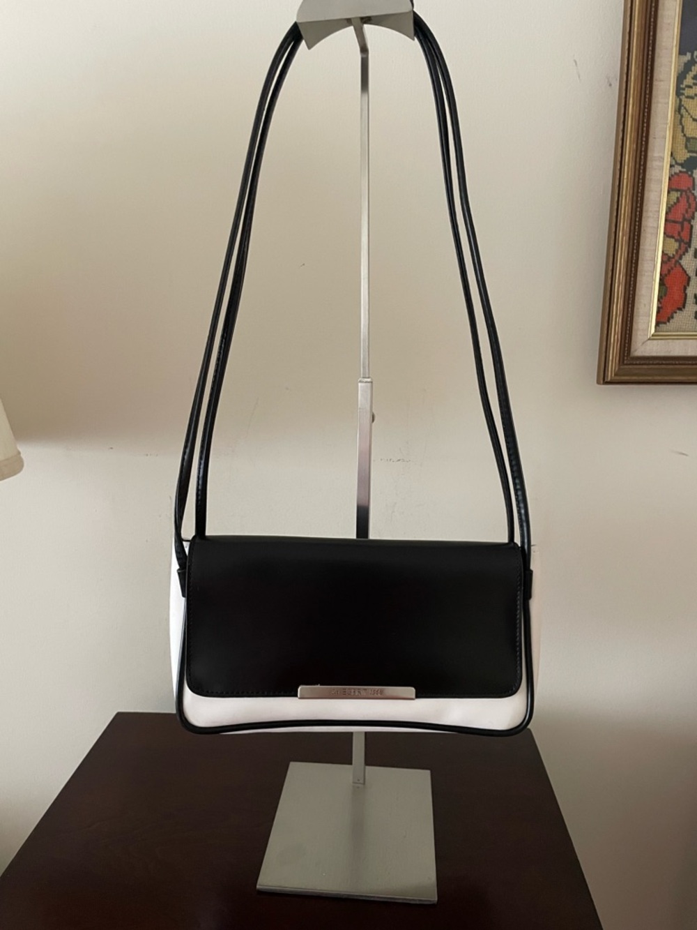 Esprit Black and White Shoulder Bag EUC
